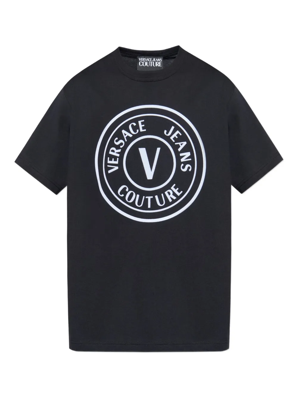 Versace Jeans Couture circular logo T-shirt - ブラック Versace Jeans Couture circular logo T-shirt - ブラック