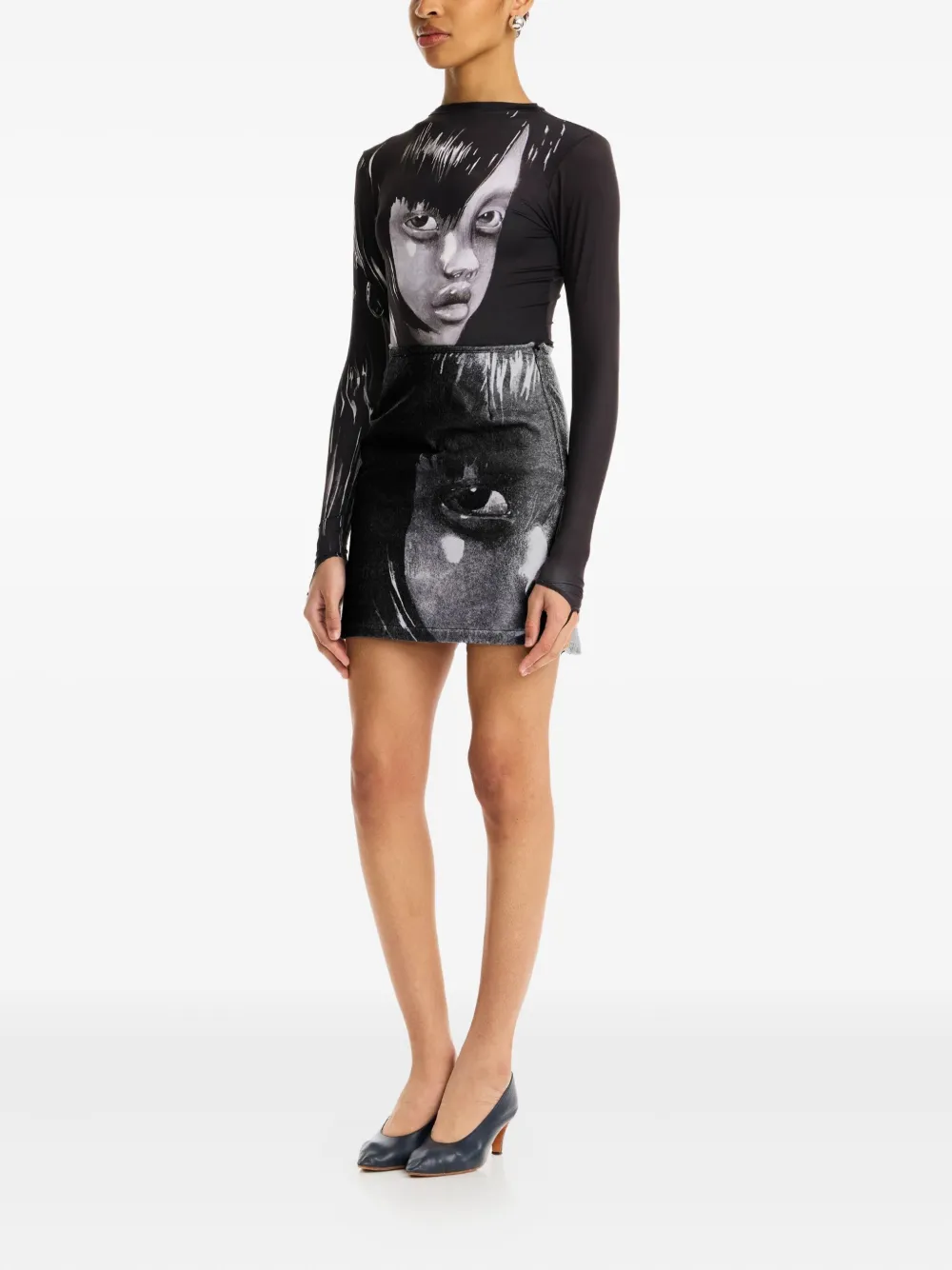 Maisie Wilen portrait-print top | T-Shirts & Jersey Shirts | Image 2