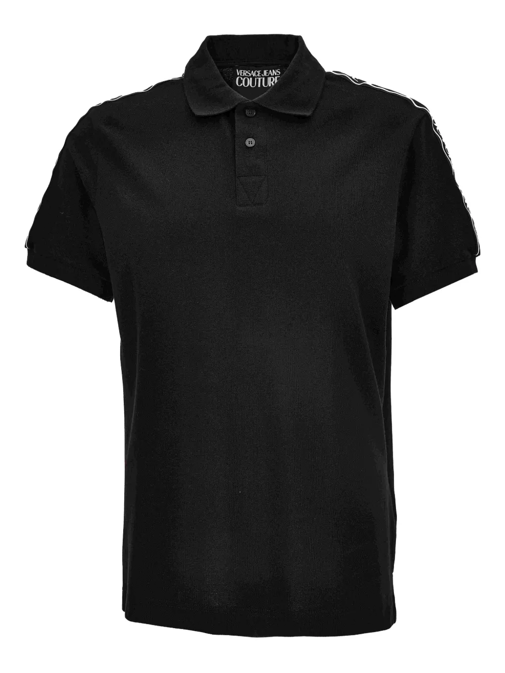 Versace Jeans Couture tape-detail polo shirt | Black | Image 1