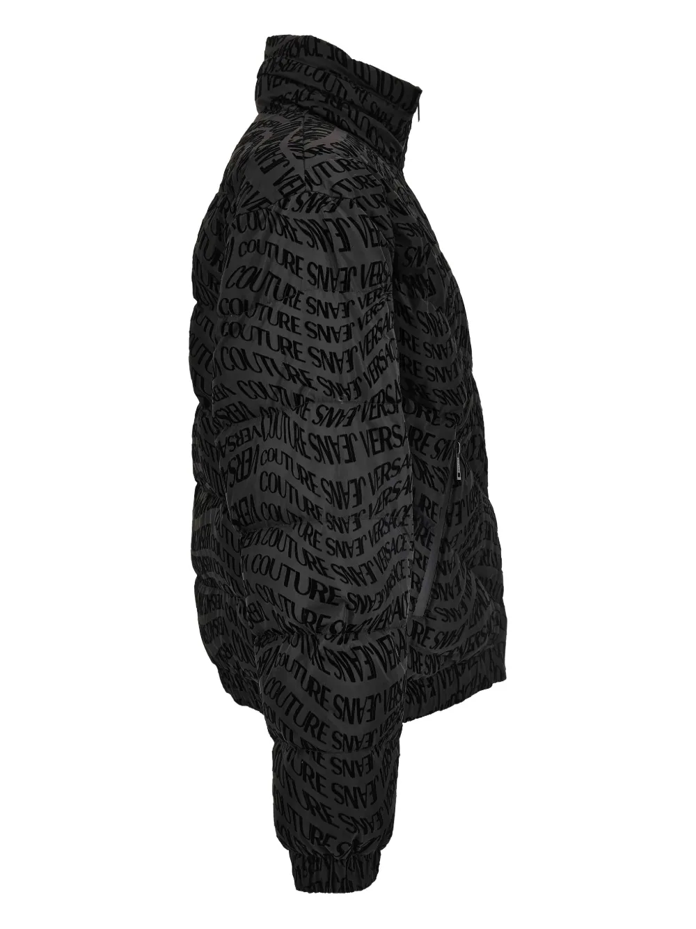 Versace Jeans Couture Donsjack met logoprint Zwart