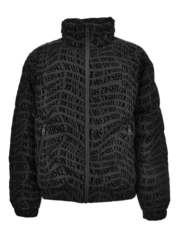 Versace Jeans Couture logo-print Puffer Jacket | Black | FARFETCH GE