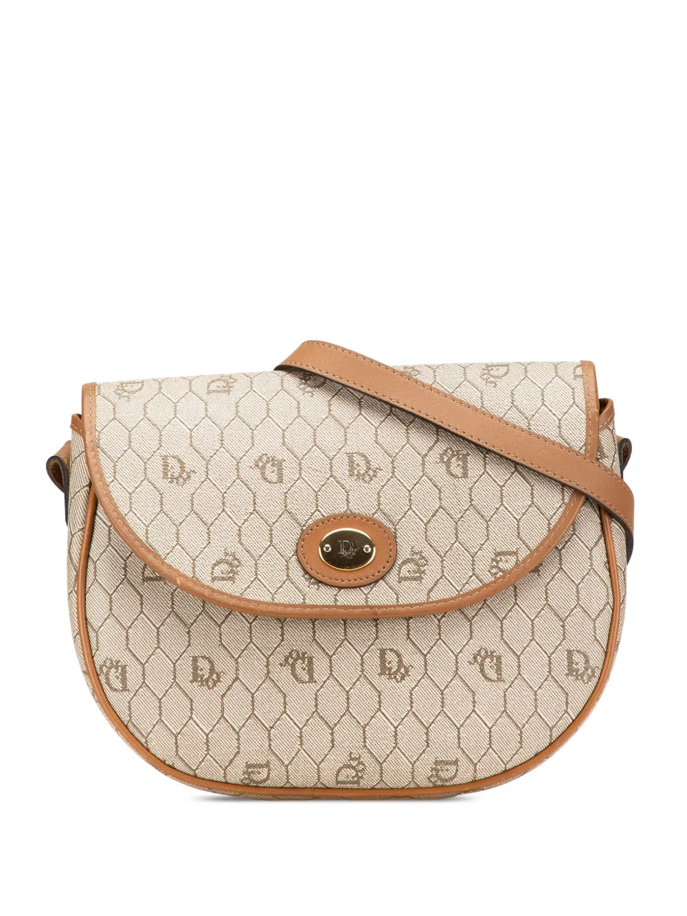 Christian Dior Pre-Owned 20th Century ハニカム コーテッドキャンバス ショルダーバッグ - ブラウン Christian Dior Pre-Owned 20th Century ハニカム コーテッドキャンバス ショルダーバッグ - ブラウン