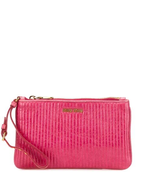 Miu Miu Pre-Owned 2010-2025 Matelasse Lambskin Leather clutch bag