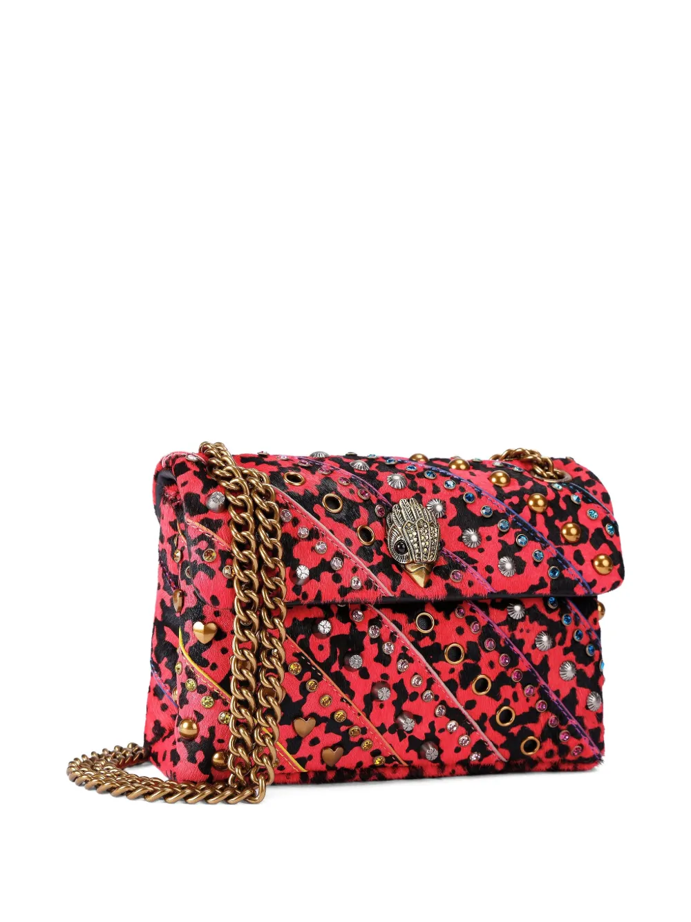 Kurt Geiger London mini Kensington crystal-embellished crossbody bag Roze