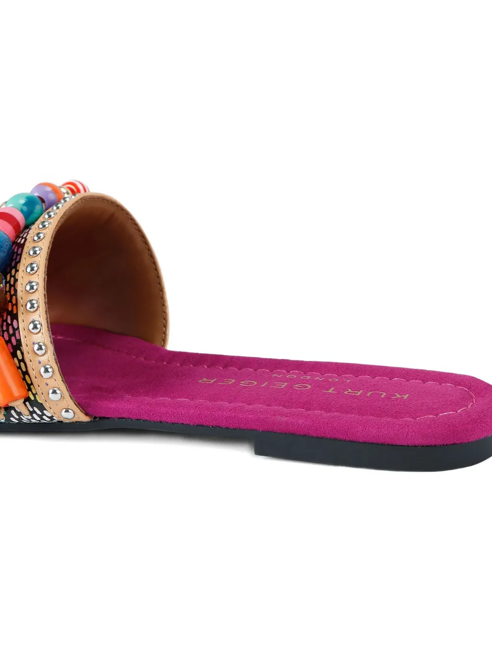 Kurt Geiger London Southbank sandalen met kralen en adelaarshoofd Paars