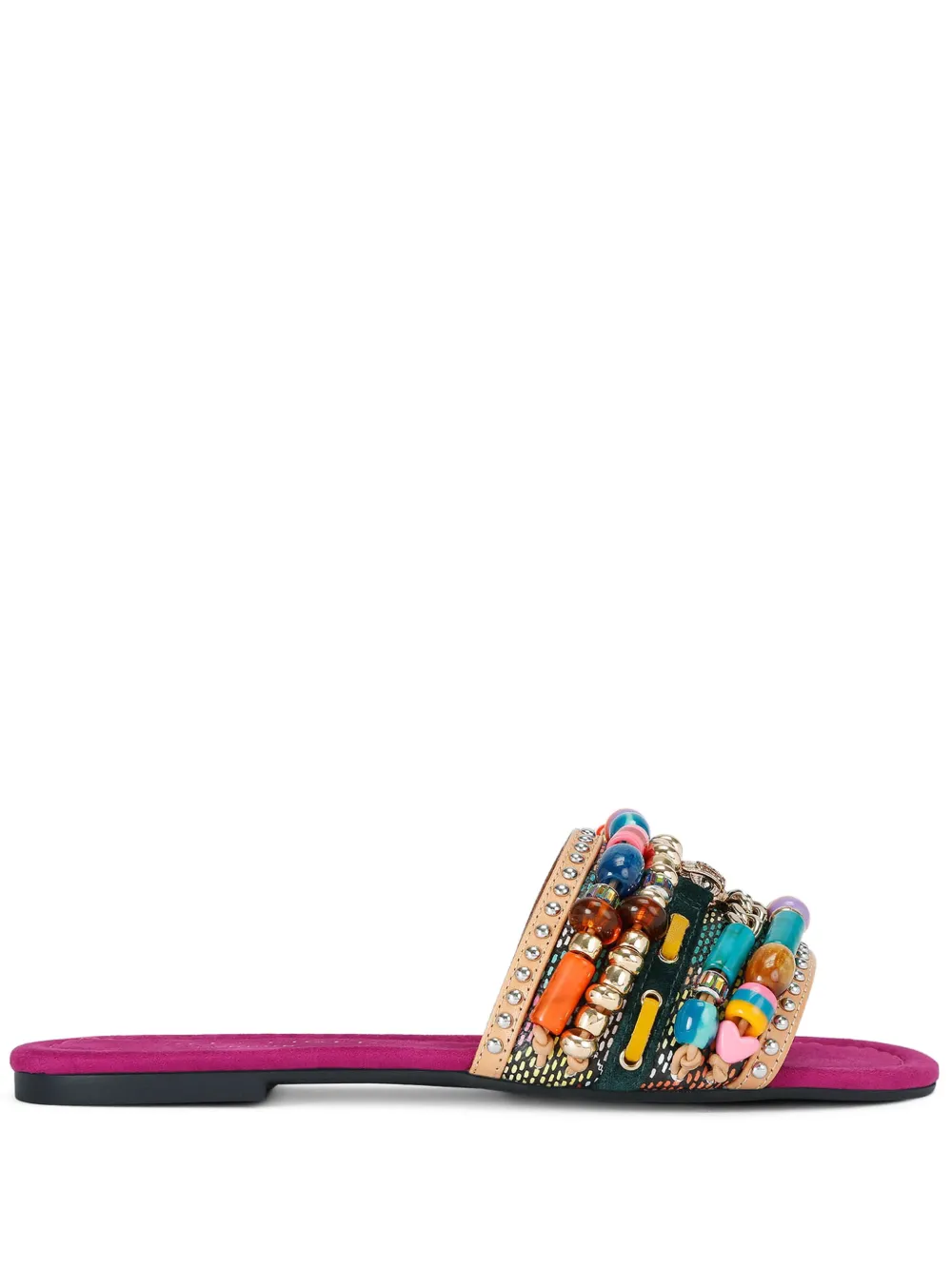 Kurt Geiger London Southbank sandalen met kralen en adelaarshoofd Paars