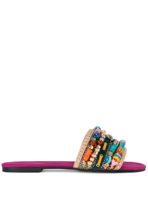 Kurt Geiger London Southbank beaded eagle-head sandals