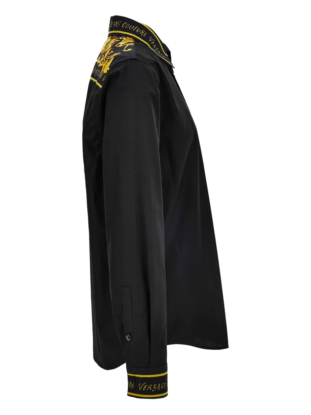 Versace Jeans Couture Overhemd met barokprint en zak Zwart