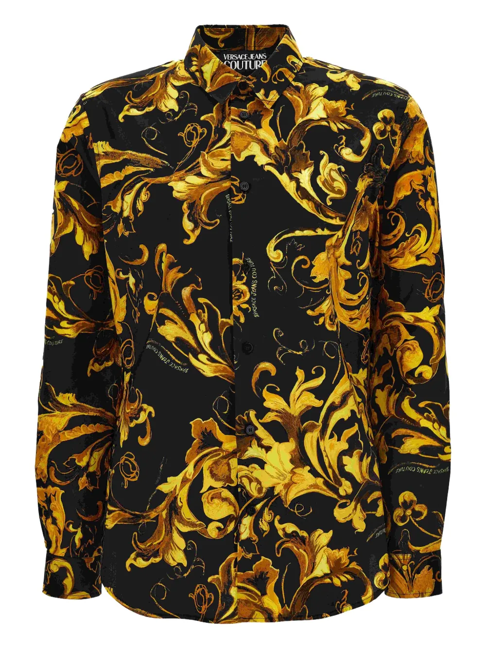 Versace Jeans Couture baroque-print shirt | Black | Image 1