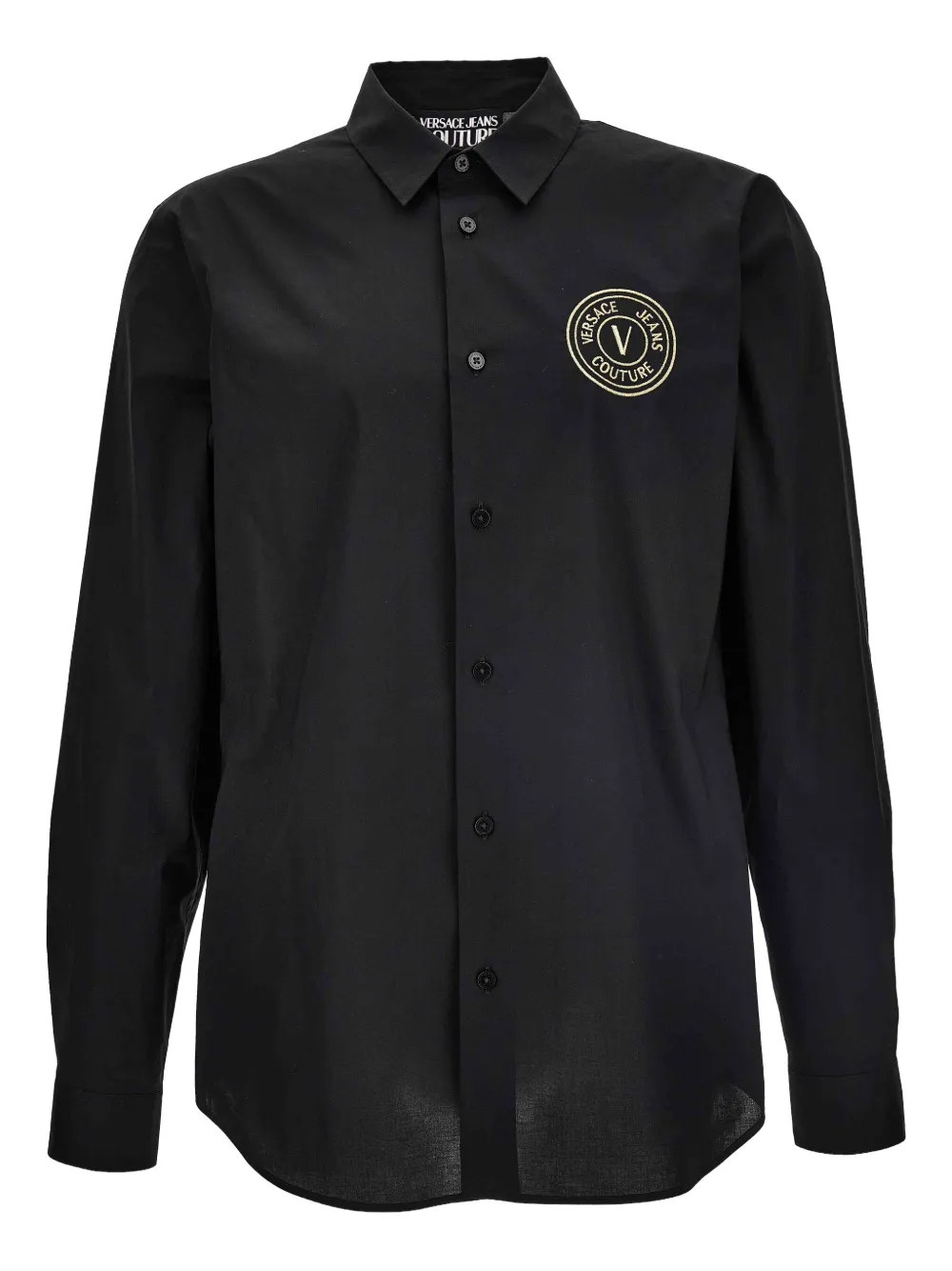 Versace Jeans Couture embroidered-logo shirt | Black | Image 1