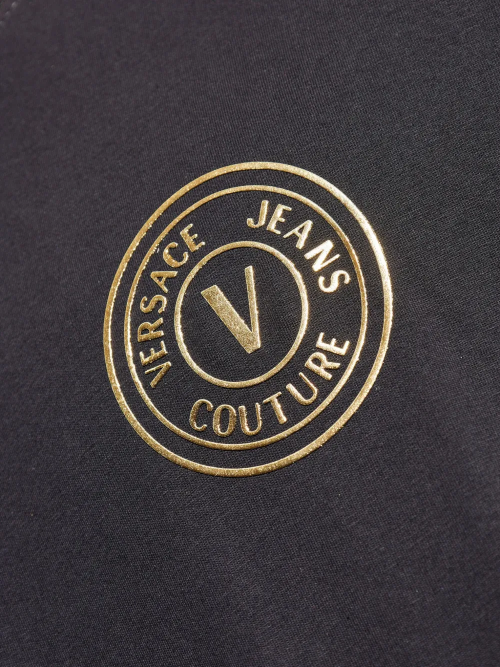 Versace Jeans Couture logo-plaque t-shirt Zwart