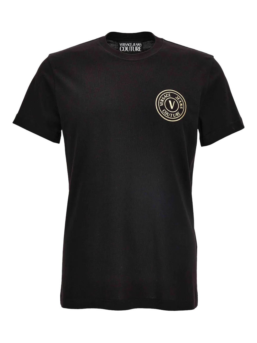 Versace Jeans Couture logo-plaque t-shirt Zwart
