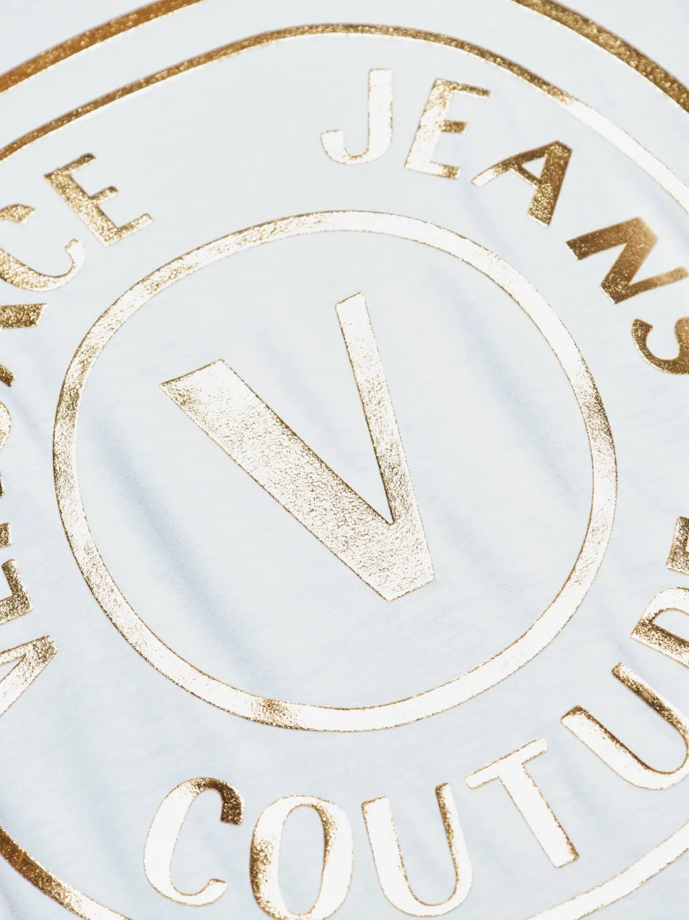 Versace Jeans Couture T-shirt met logoplakkaat Wit