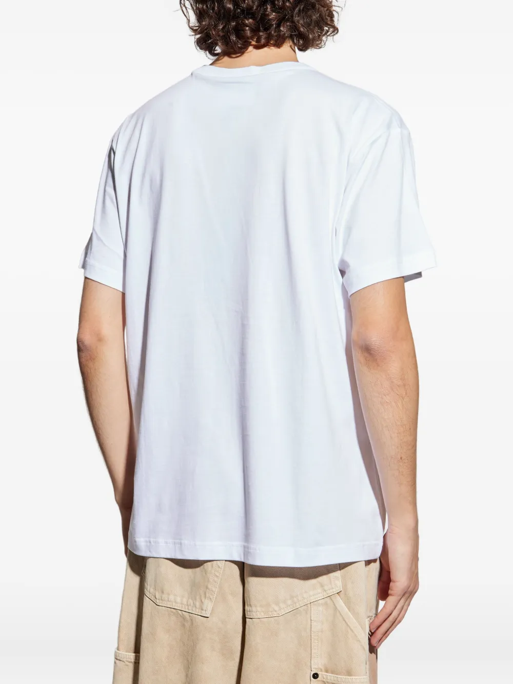 Versace Jeans Couture T-shirt met logoplakkaat Wit
