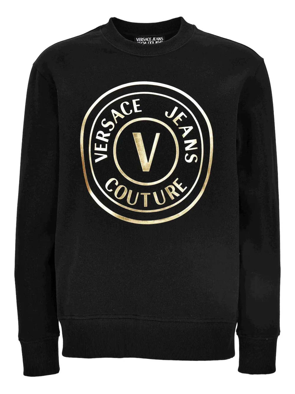 Versace Jeans Couture logo-emblem sweatshirt Zwart