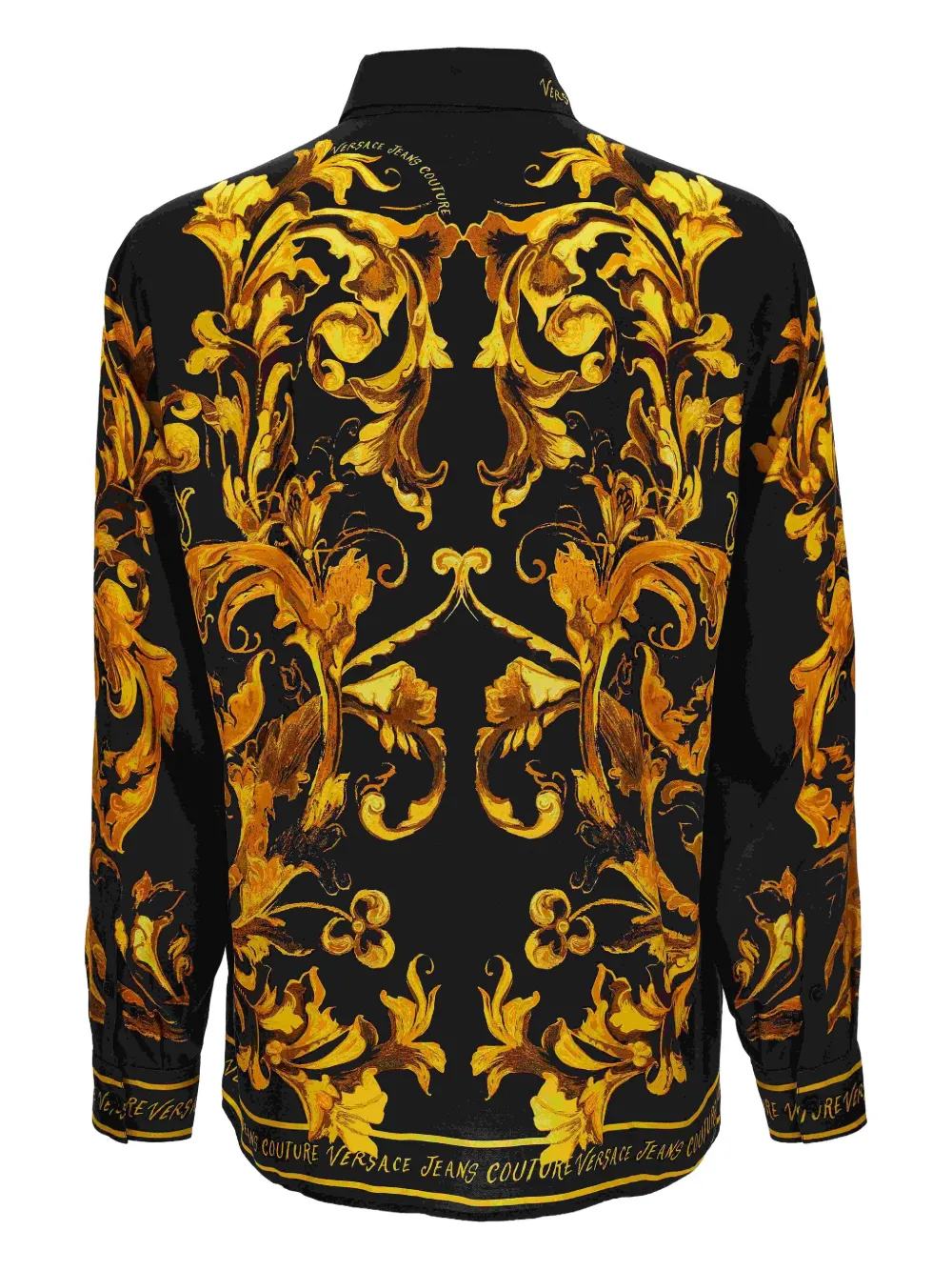 Versace Jeans Couture Overhemd met barokprint - Zwart