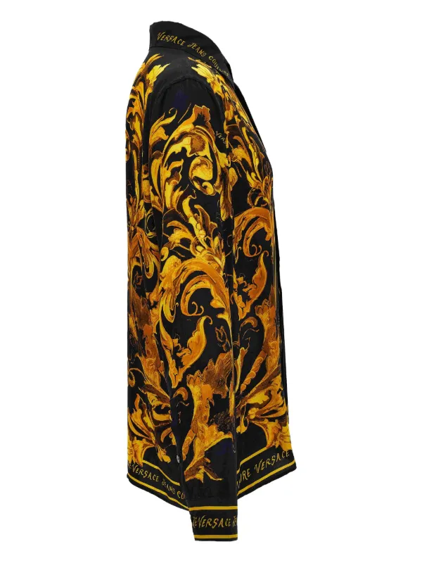 Versace Jeans Couture baroque-print Shirt | Black | FARFETCH ZA