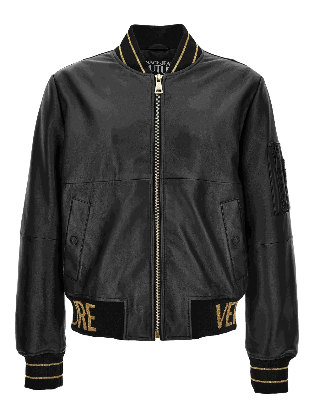 Versace Jeans Couture ribbed-trim bomber jacket | Black | Image 1