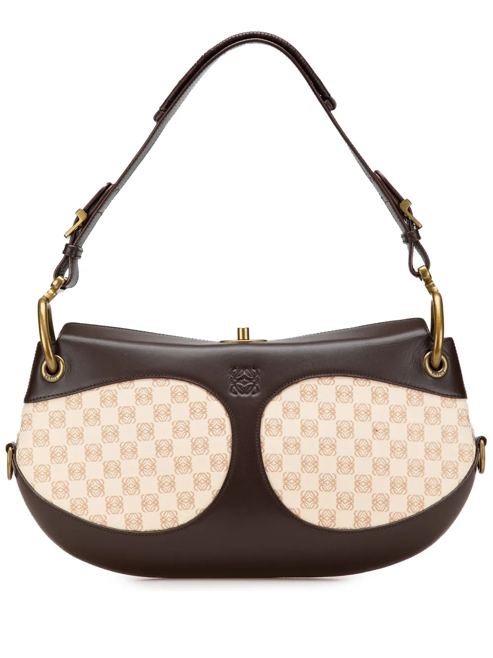 Loewe Pre-Owned 2010-2025 Anagram Canvas and Leather shoulder bag - Loewe Pre-Owned 2010-2025 Anagram Canvas and Leather shoulder bag -