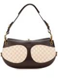 Loewe Pre-Owned 2010-2025 Anagram Canvas and Leather shoulder bag - Brown