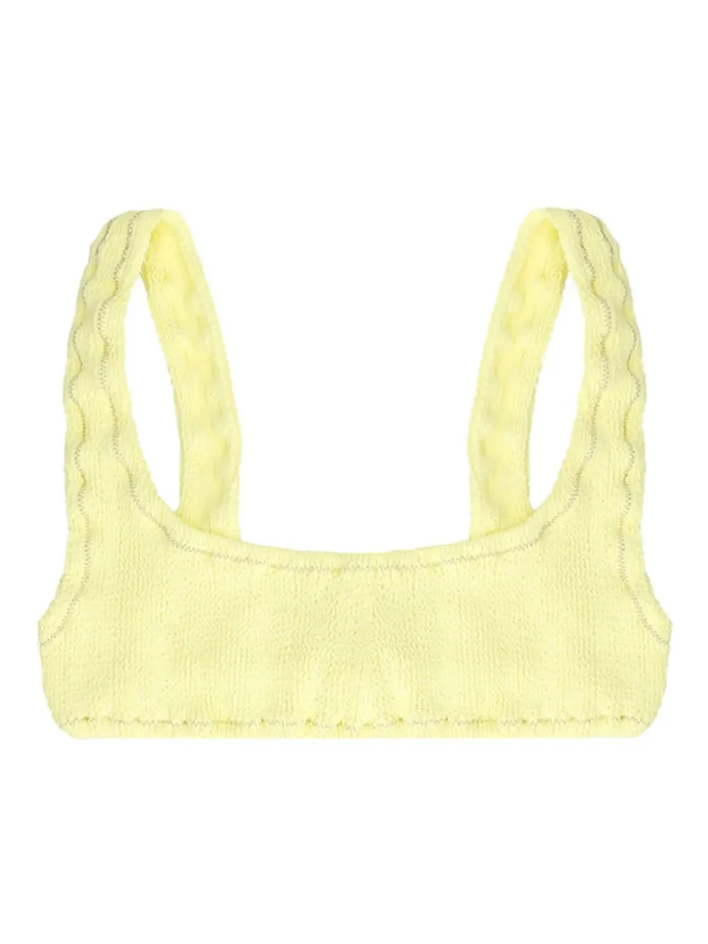 Reina Olga Ginny crinkled bikini top - Giallo