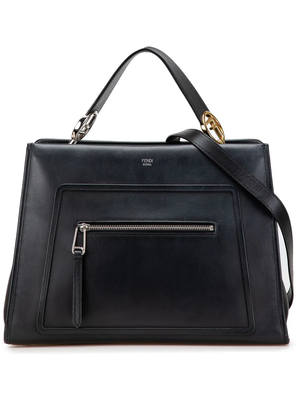 Fendi Pre-Owned 2010-2025 Medium Leather Runaway satchel | Black | Image 1