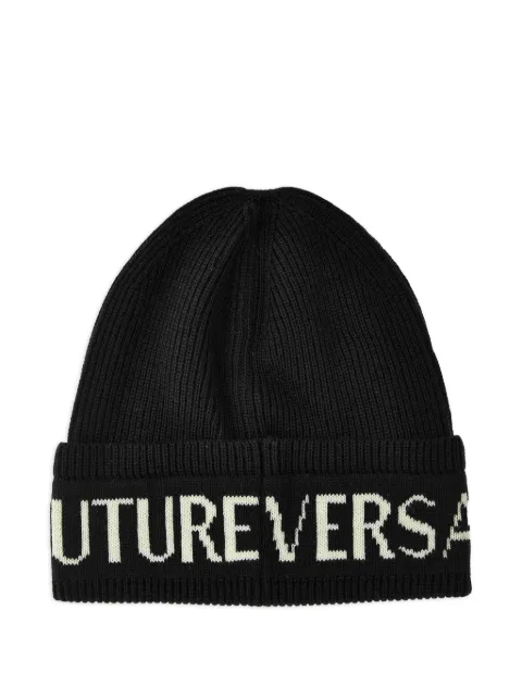 Versace Jeans Couture embellish-logo beanie