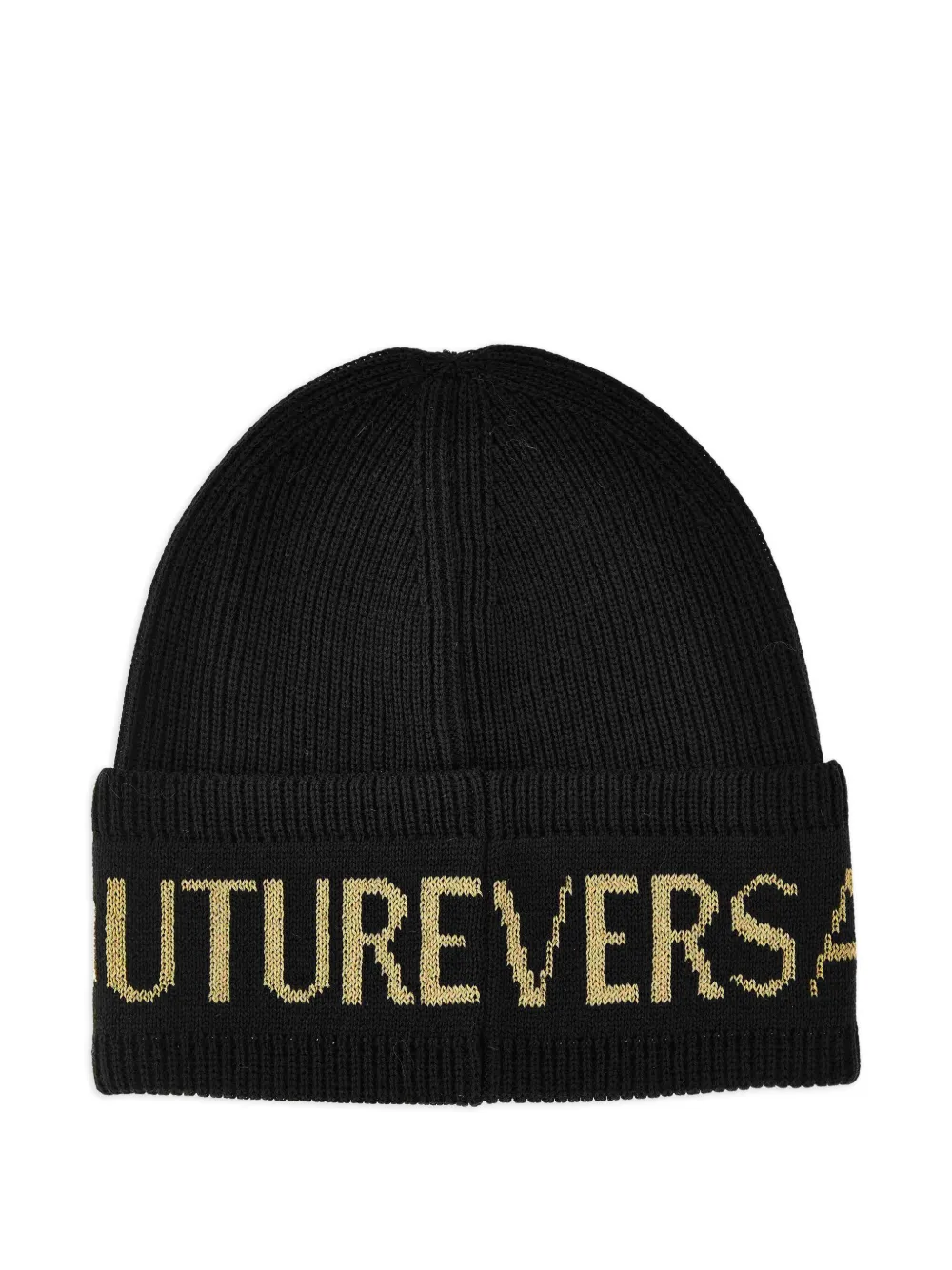 Versace Jeans Couture logo-detail ribbed-knit beanie | Black | Image 1