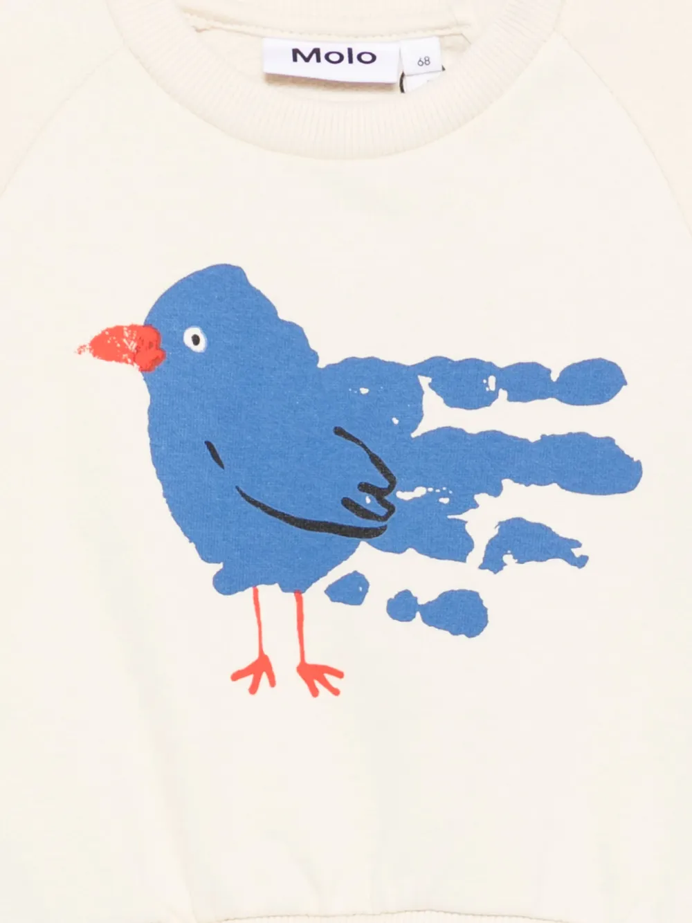 Molo Sweater met vogelprint Beige