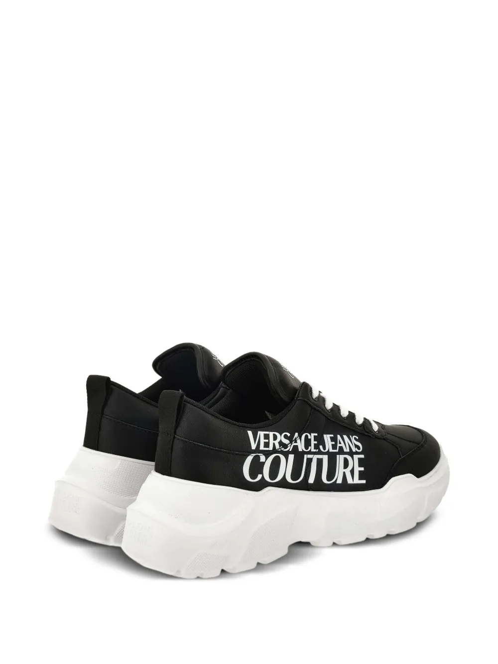 Versace Jeans Couture Logo-print Chunky Trainers In Black
