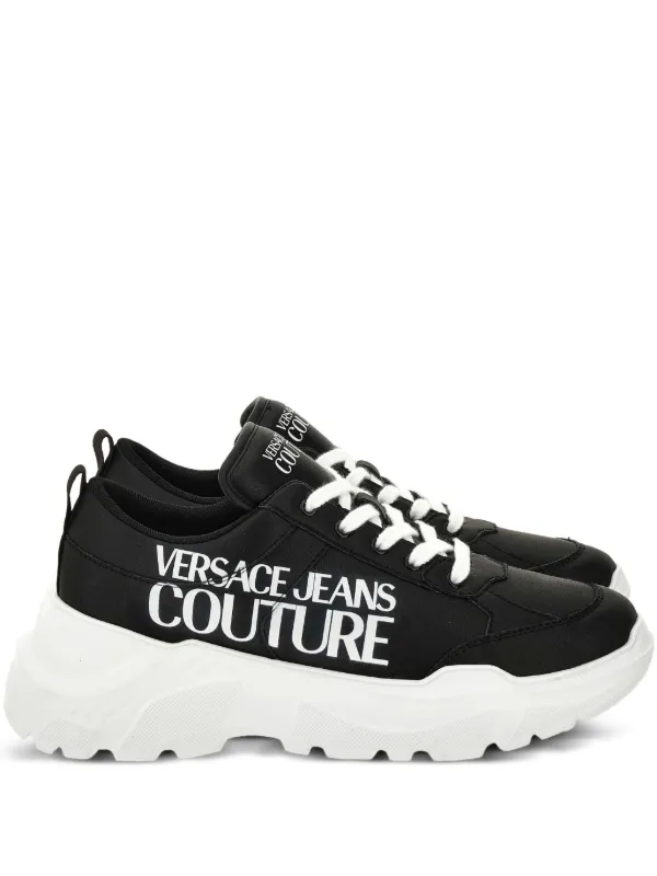 Versace Jeans Couture ロゴ スニーカー | ブラック | FARFETCH JP