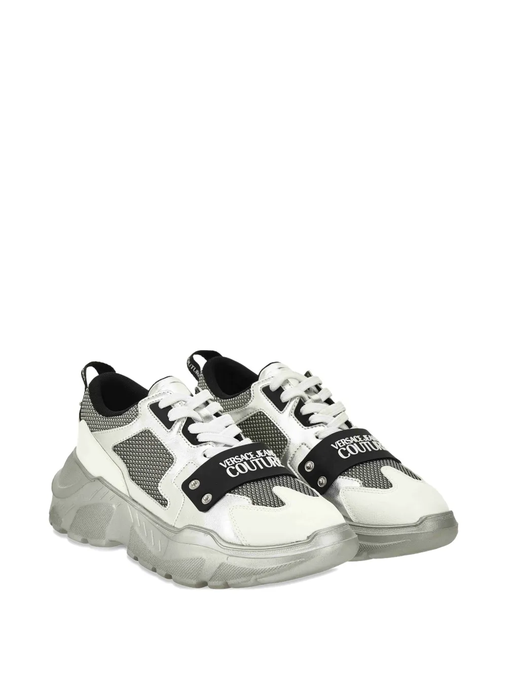 Versace Jeans Couture metallic-panel mesh trainers | Low-Tops | Image 2