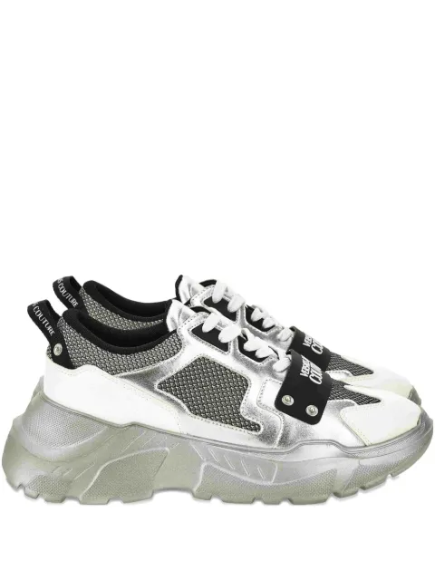 Versace Jeans Couture metallic-panel mesh trainers