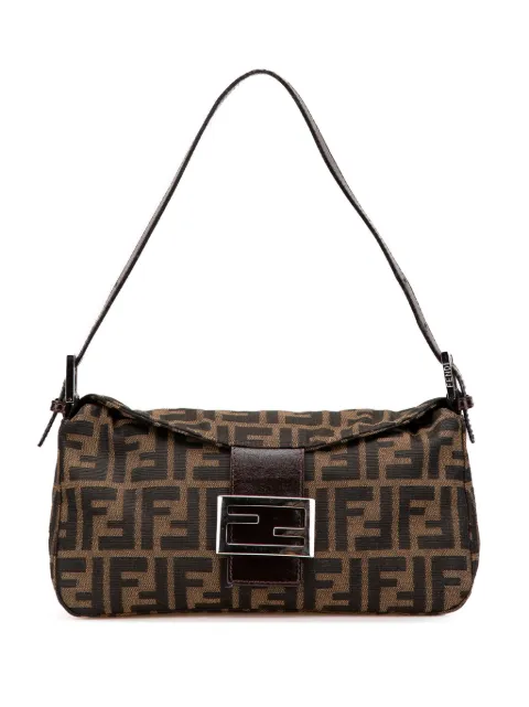 Fendi Pre-Owned bolsa de hombro de lona Zucca con solapa doble del siglo XX