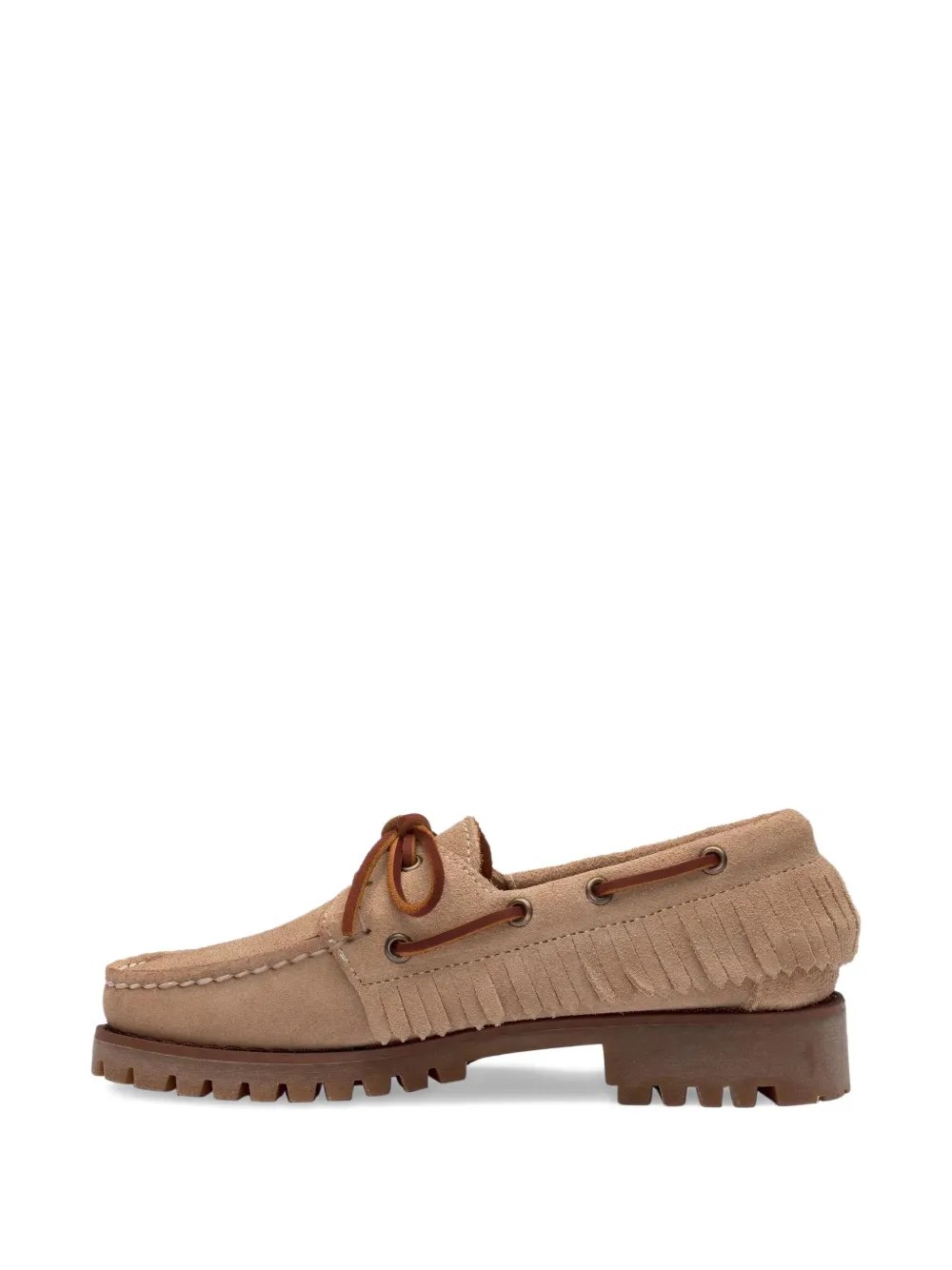 Sebago Fringed Tie Loafers In Neutral