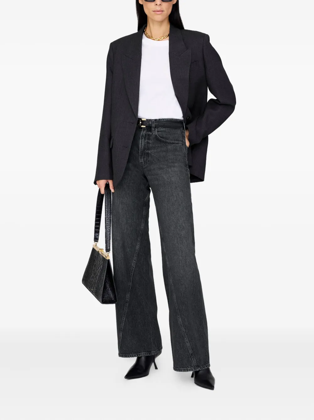 ANINE BING Jeans met vlakken - Blauw