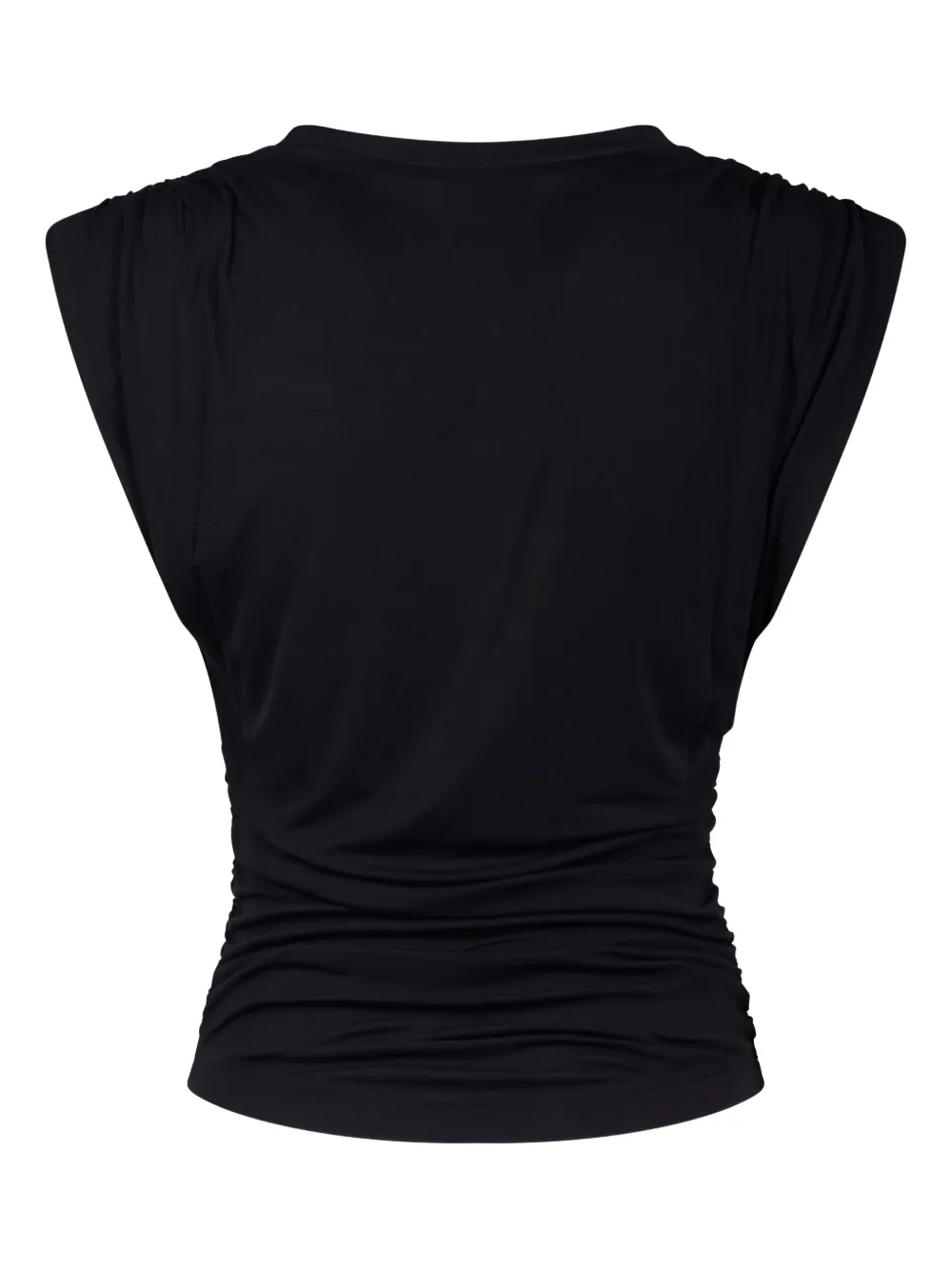 Isabel Marant Étoile Gz T-shirt With Cap Sleeves And Draped Detail In Black