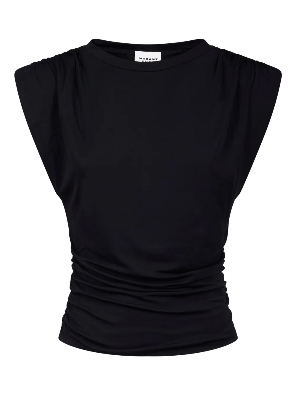 Isabel Marant Étoile Gz T-shirt With Cap Sleeves And Draped Detail In Black