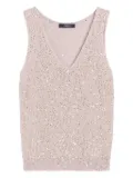 Weekend Max Mara sequin-embellished sleeveless top - Pink