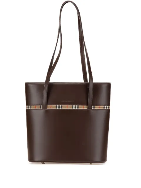 Burberry Pre-Owned 2000-2017 House Check Trimmed Leather shoulder bag