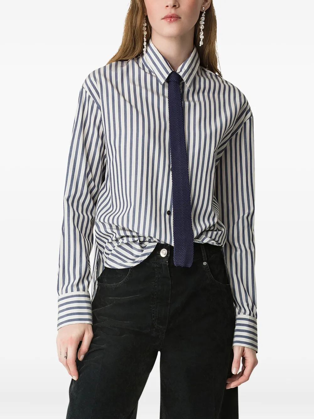 Forte Forte Gestreept blouse - Blauw