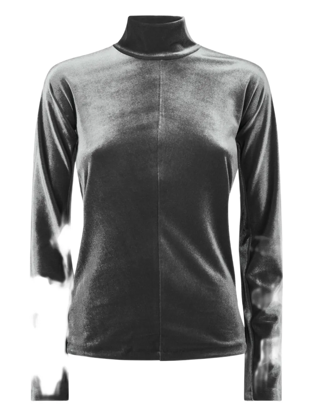 Forte Forte High-neck Long-sleeve T-shirt In Gray