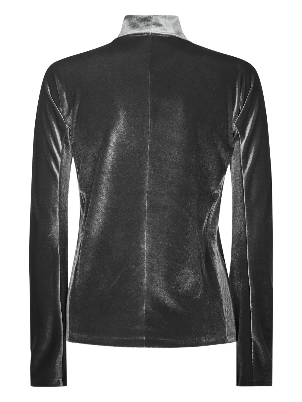 Forte Forte High-neck Long-sleeve T-shirt In Gray