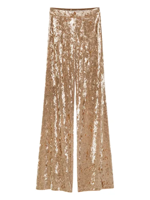 Forte Forte crushed-velvet flared trousers
