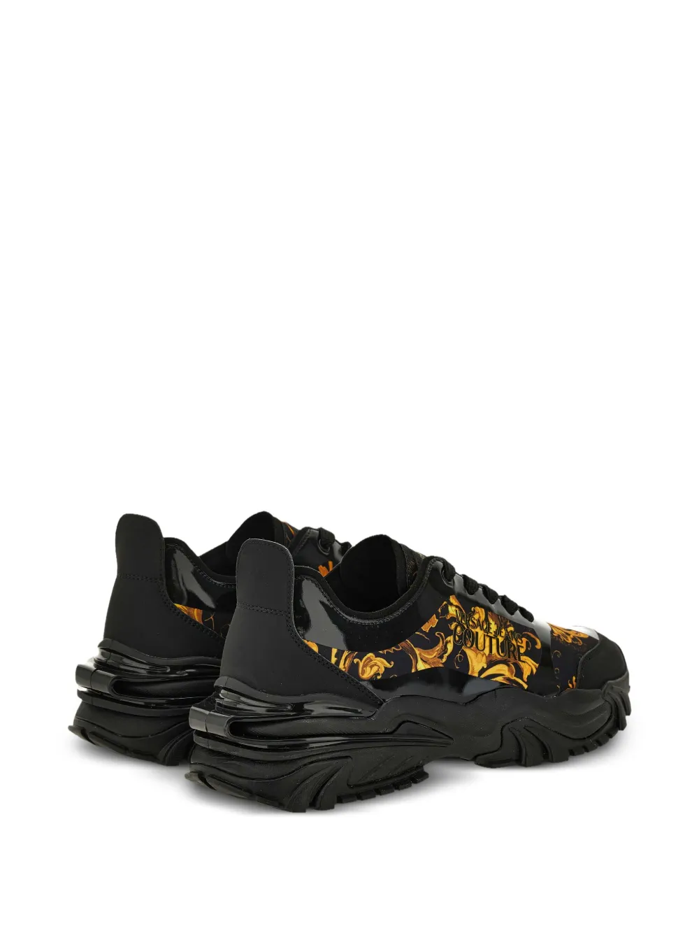 Versace Jeans Couture Sneakers met barokprint Zwart