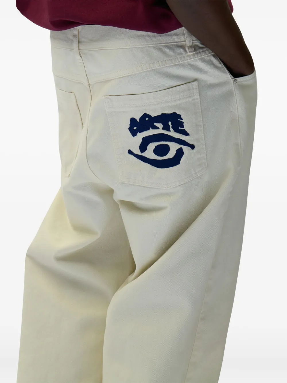 Arte Antwerp Straight jeans met oogdetail - Wit