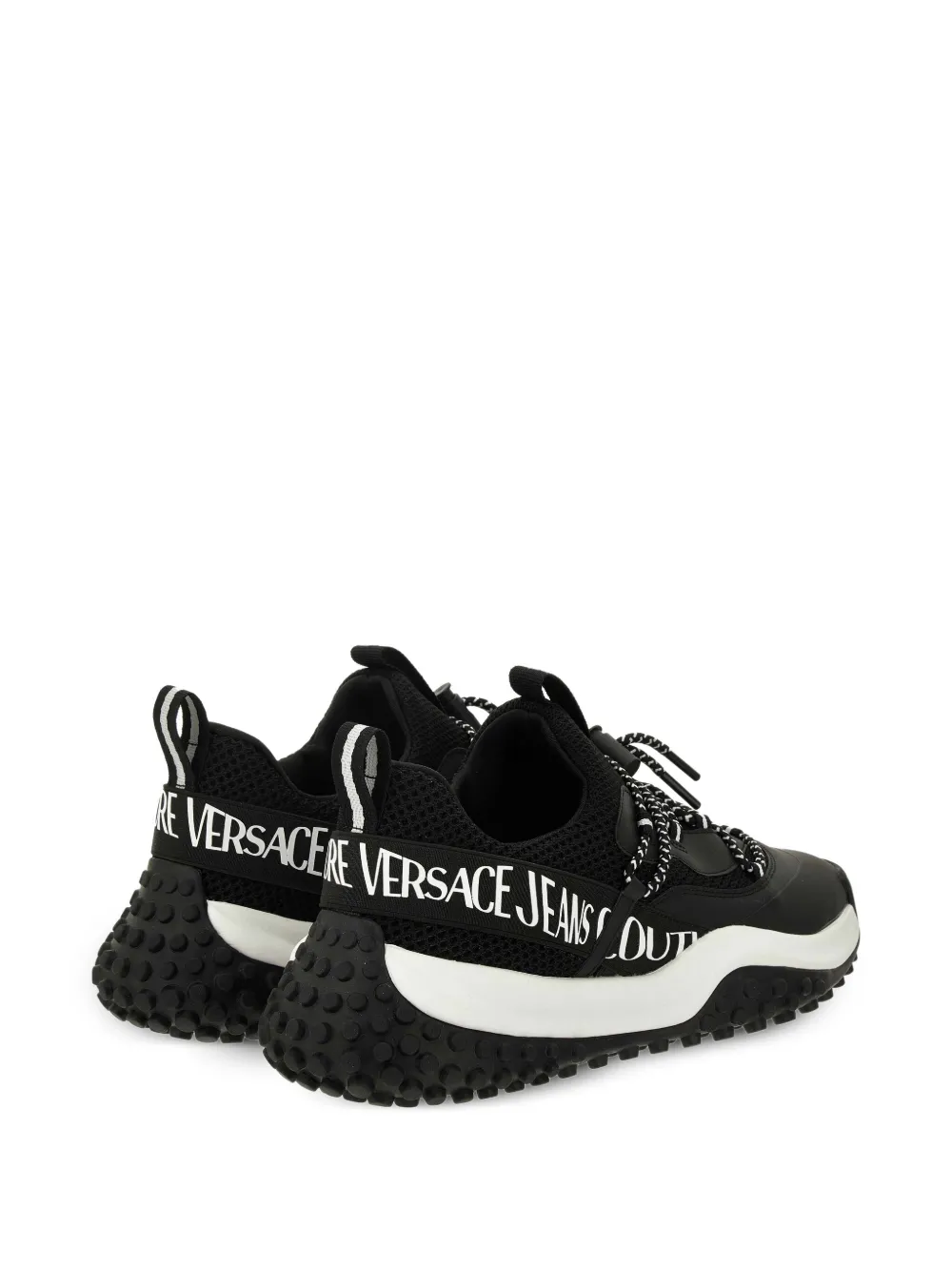 Versace Jeans Couture logo-detail mesh trainers Black
