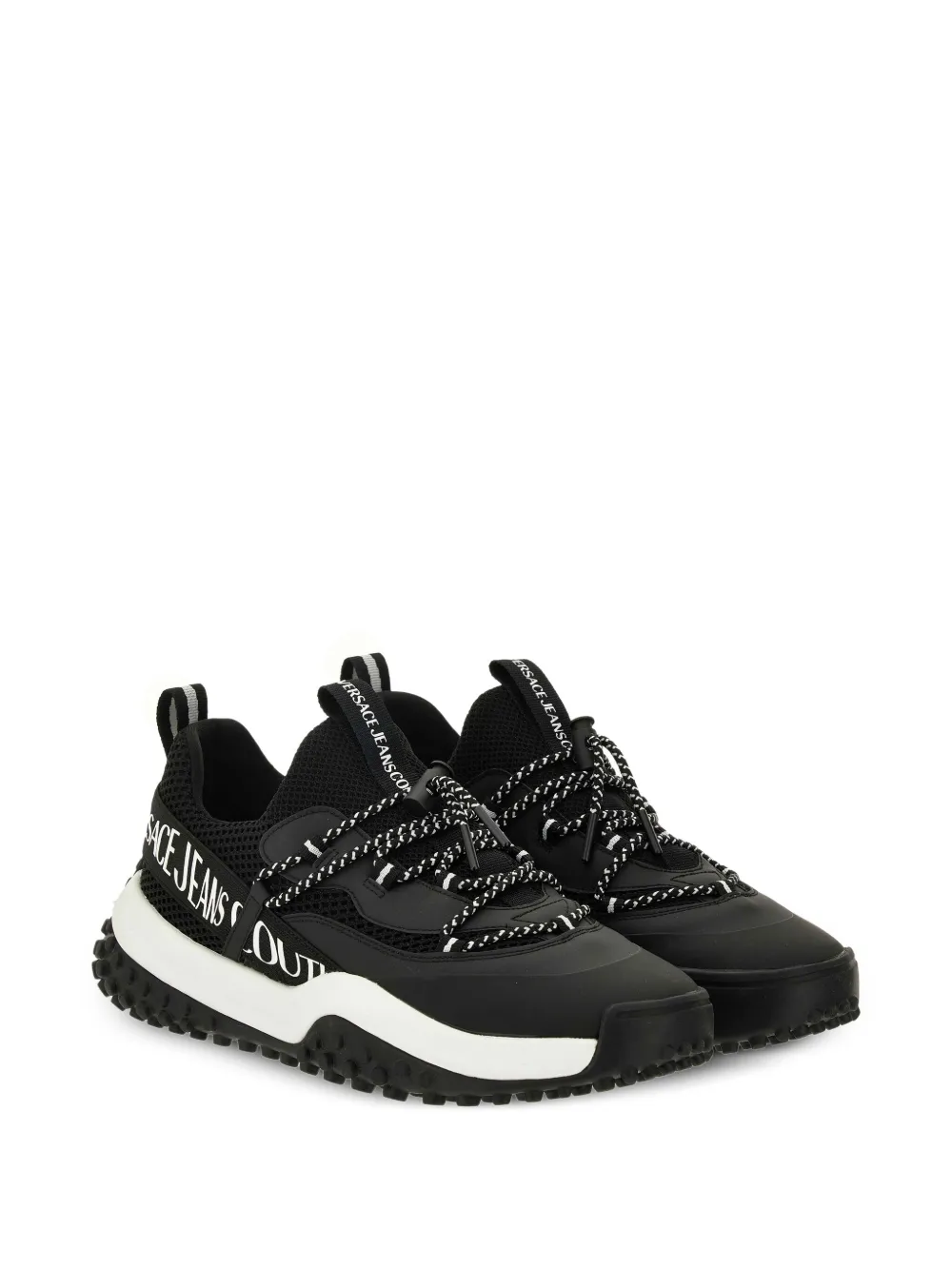 Versace Jeans Couture logo-detail mesh trainers Black