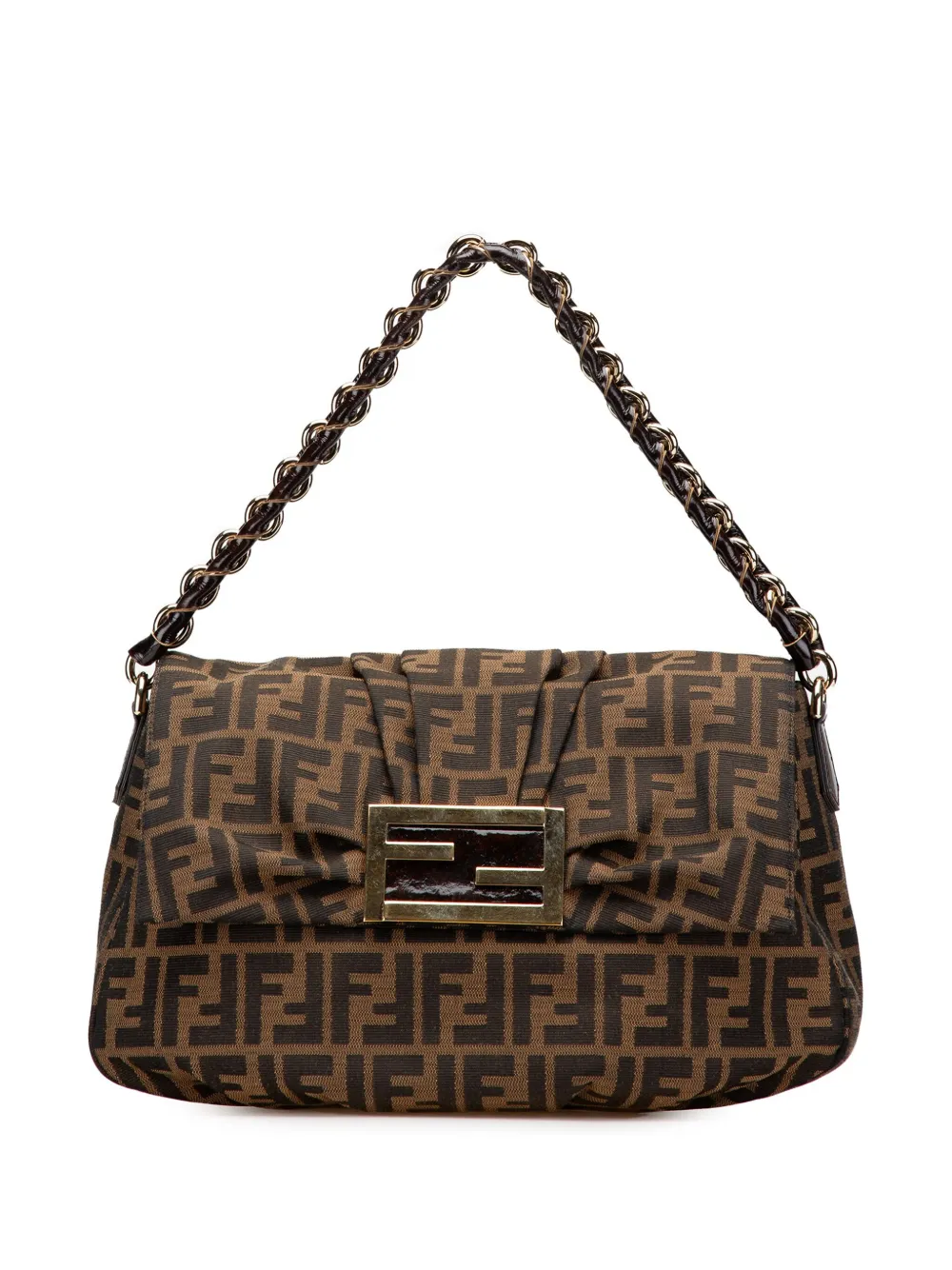 Fendi Pre-Owned 2010-2025 Zucca Canvas Mia Flap shoulder bag | Brown | Image 1