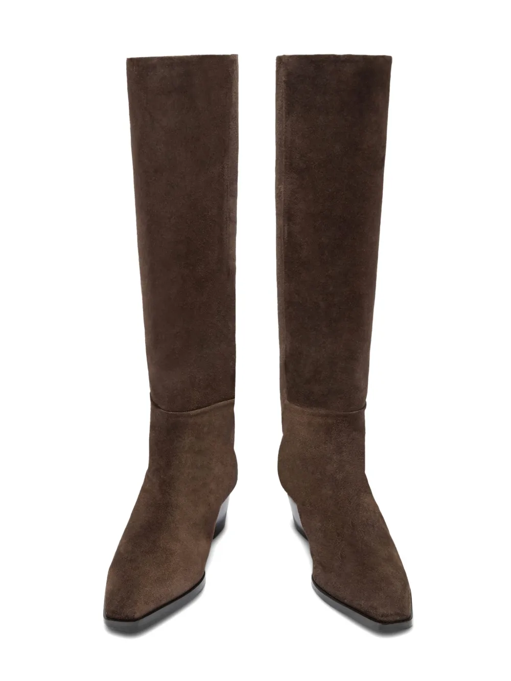 Aeyde suede knee-high boots Brown